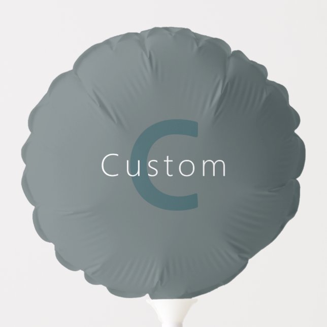 Stylish Customizable Monogram Template Balloon (Front)