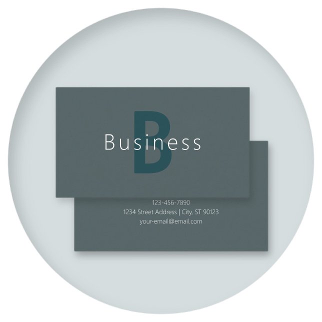 Stylish Customizable Monogram Template Business Card (Creator Uploaded)