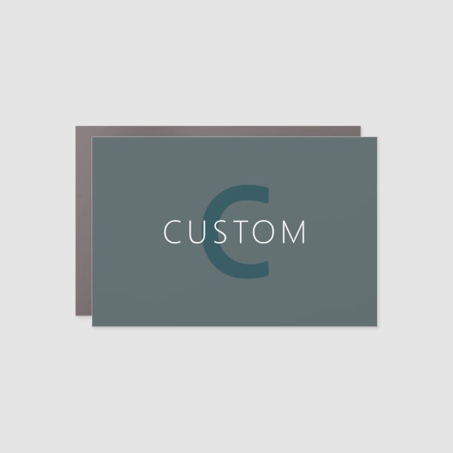 Stylish Customizable Monogram Template Car Magnet (Front)