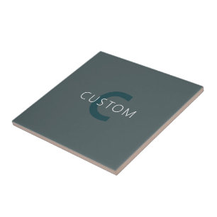 Stylish Customizable Monogram Template Ceramic Tile