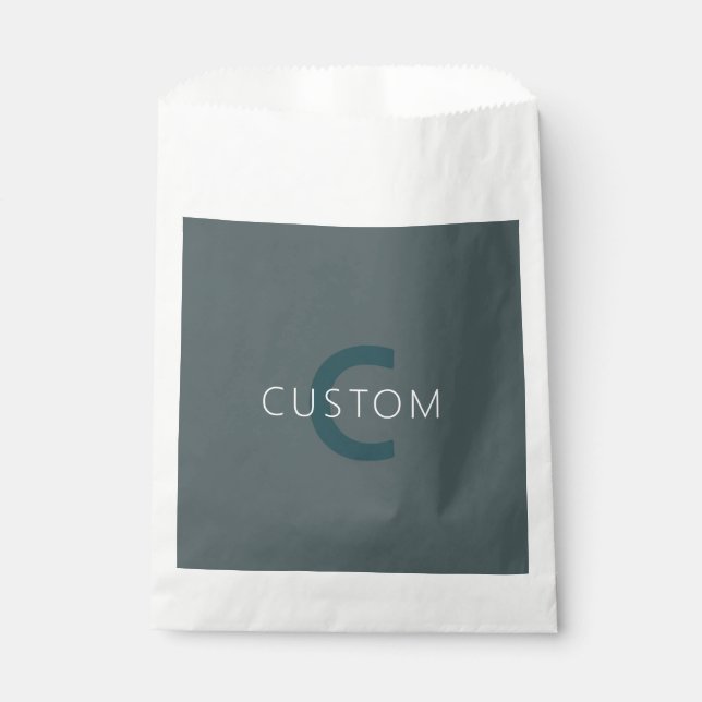 Stylish Customizable Monogram Template Favor Bag (Front)