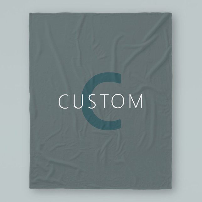 Stylish Customizable Monogram Template Fleece Blanket (Creator Uploaded)