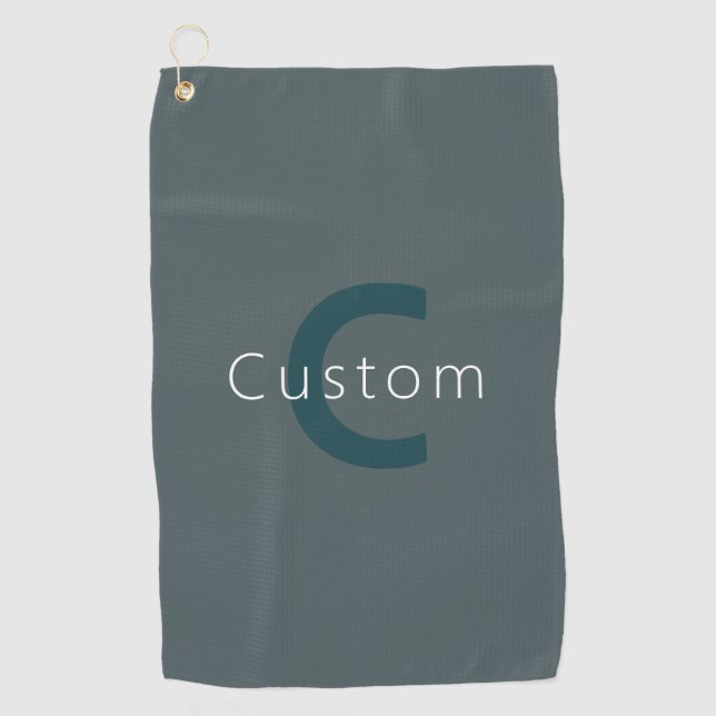 Stylish Customizable Monogram Template Golf Towel (Front)