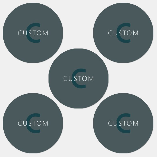 Stylish Customizable Monogram Template Labels (Group)