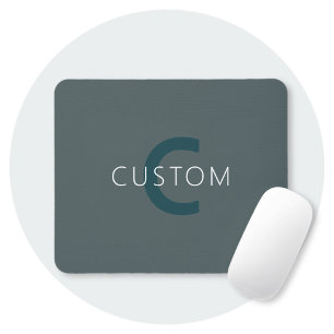 Stylish Customizable Monogram Template Mouse Pad