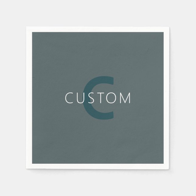 Stylish Customizable Monogram Template Napkins (Front)