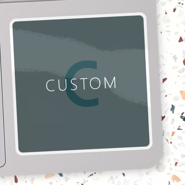 Stylish Customizable Monogram Template Sticker (Creator Uploaded)