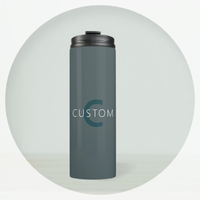 Stylish Customizable Monogram Template Thermal Tumbler (Creator Uploaded)