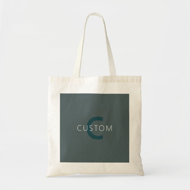 Stylish Customizable Monogram Template Tote Bag (Front)