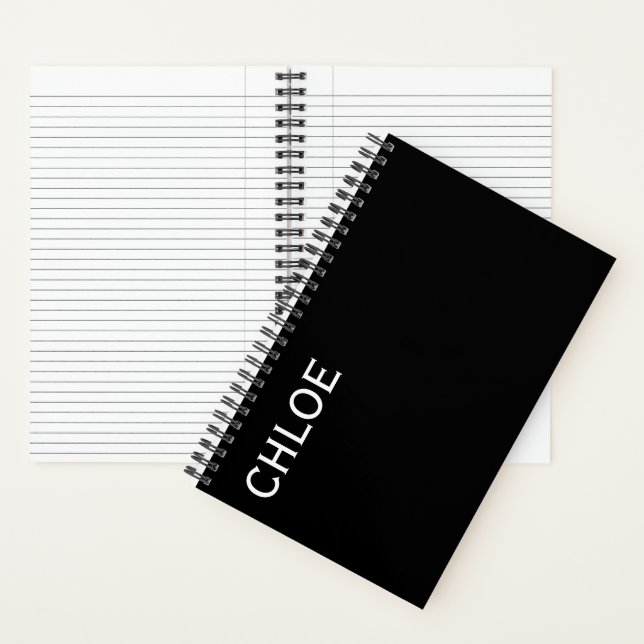 Stylish Customizable Personalized Name Gift  Notebook (Inside)