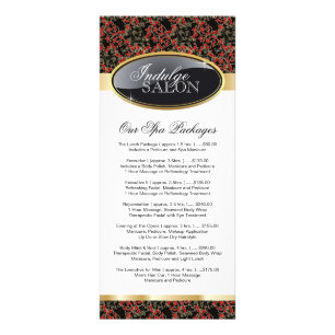Stylish Customizable Salon Rack Card
