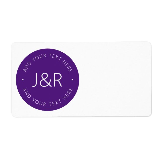 Stylish Customizable Text Label (Front)