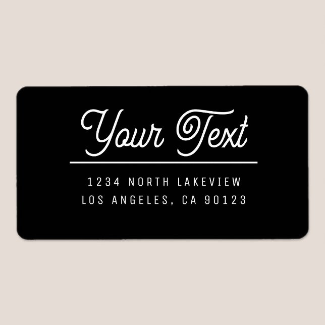 Stylish Customizable Text Return Address Label (Creator Uploaded)