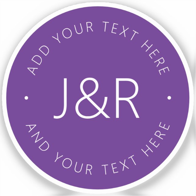 Stylish Customizable Text Sticker (Front)