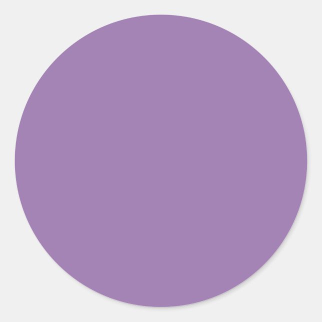 Stylish Customizable - Vibrant Bellflower Violet Classic Round Sticker (Front)