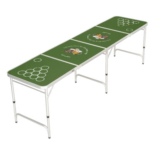 Stylish Customized Green Beer Pong Table
