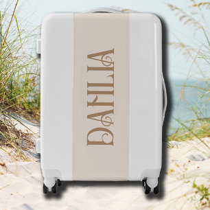 Stylish Customized Modern Name Linen Luggage