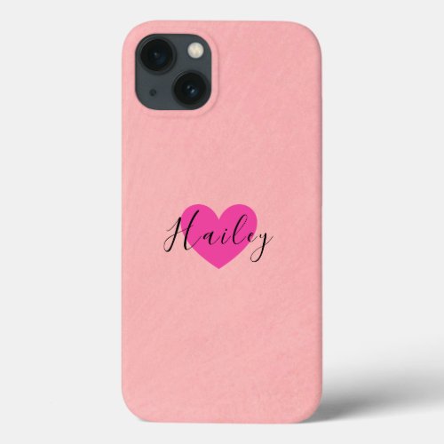 Stylish Cute Modern Blush Pink Contemporary iPhone 13 Case