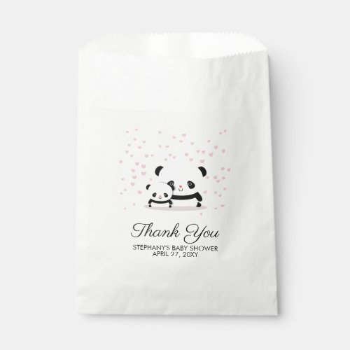 Stylish Cute Panda Baby Shower Thank You Bag