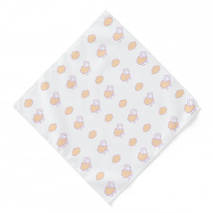 Stylish Cute Pink Sheep With Clouds Pattern Bandana
