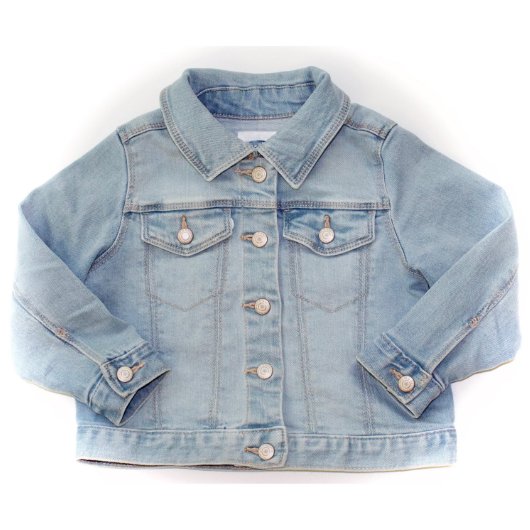 Stylish Cute Unicorn Toddler's Denim Jean Jacket (Front)