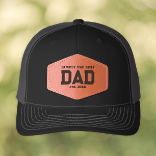Stylish Dad Established Simply The Best Leather Patch Hat