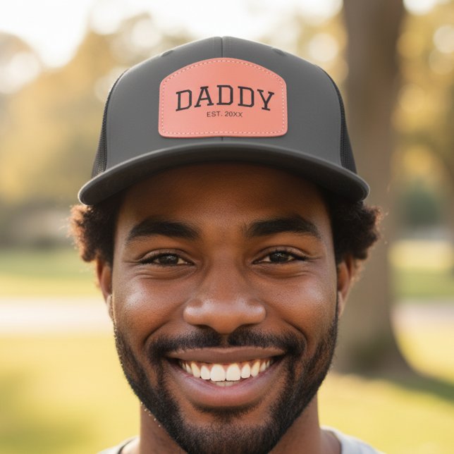 Stylish Daddy Year Established Leather Patch Hat (Stylish Daddy Year Established Leather Patch Hat
)