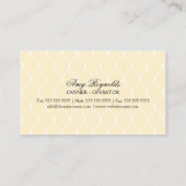 Stylish Damask and Floral Business Card (Back)