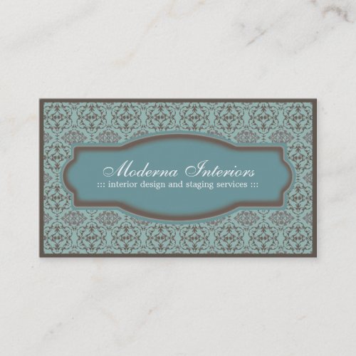 Stylish Damask Business Card