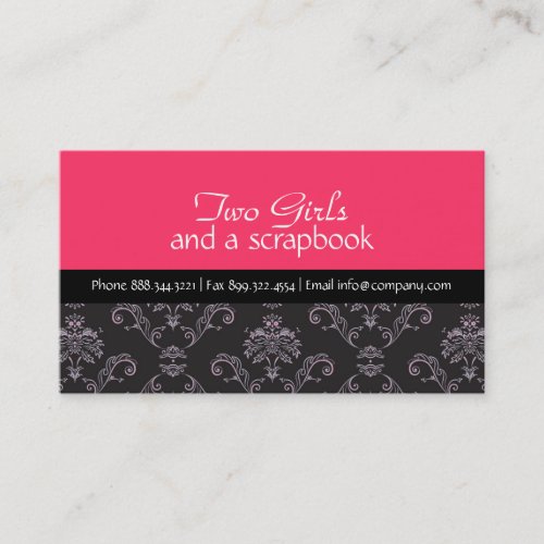 Stylish Damask Business Card