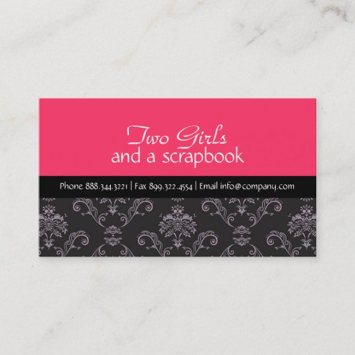 Customizable Stylish Damask Business Card