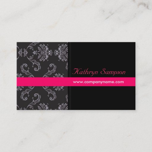 Customizable Stylish Damask Business Cards
