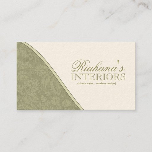 Customizable Stylish Damask Business Cards
