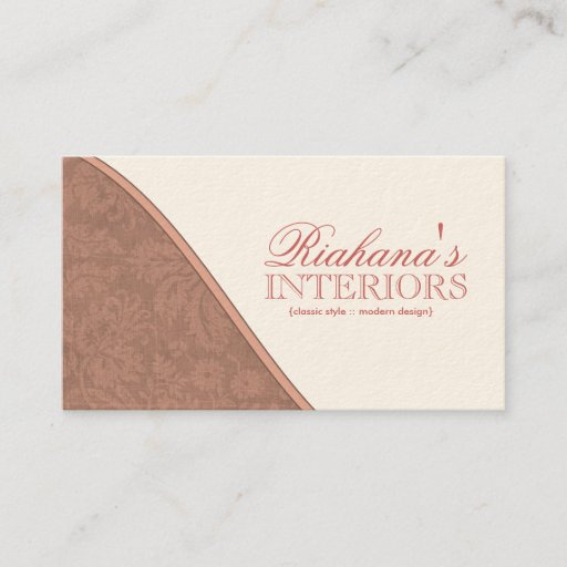 Customizable Stylish Damask Business Cards