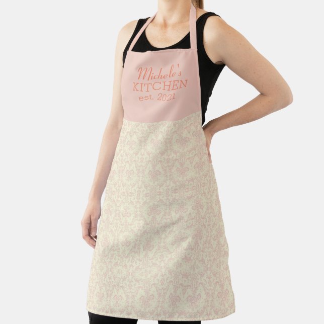 Stylish Damask Pattern Apron (Insitu)