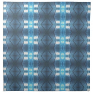 Stylish Dark and Light Blue Diamonds Napkin