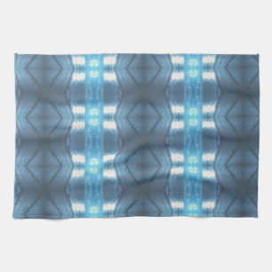 Stylish Dark and Light Blue Diamonds Towel