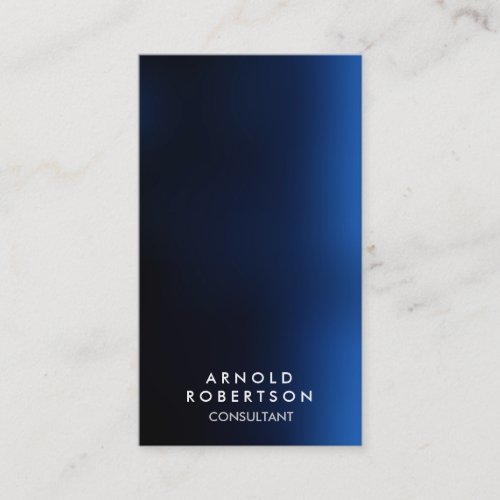 Stylish Dark Blue Black Consultant Business Card