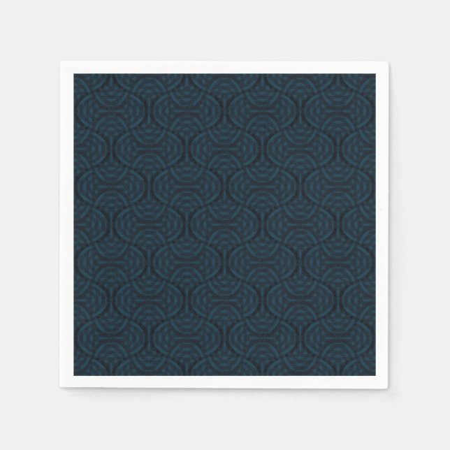 Stylish dark blue in art deco style. napkins (Front)