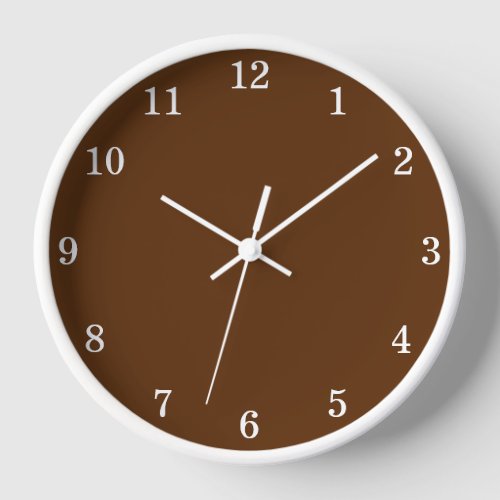 Stylish Dark Chocolate Brown Wall Clock