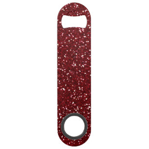 Stylish Dark Red Glitter Speed Bottle Opener