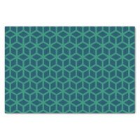 Stylish Dark Teal Geometric Pattern Tissue Paper