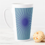 Stylish  DarkTealBlueRays  Latte Mug