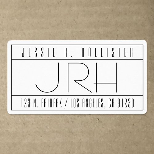 Stylish Deco Vibe Return Address Shipping Label