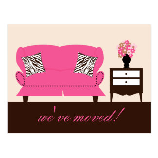 Stylish Decor Moving Announcement Postcard