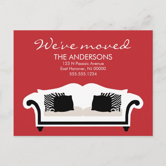 Stylish Decor Moving Announcements (Front)
