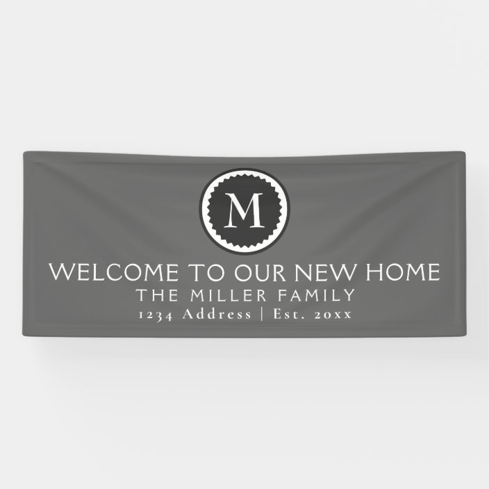 Stylish Decorative Welcome Housewarming Party Banner | Zazzle.com