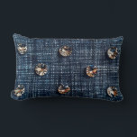 Stylish Denim and Diamond Lumbar Pillow<br><div class="desc">Stylish Denim and Diamond Lumbar Pillow</div>