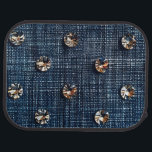 Stylish Denim and Diamond Rear Floor Mats<br><div class="desc">Stylish Denim and Diamond Rear Floor Mats</div>