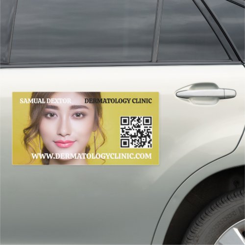 Stylish Dermatologist Dermatology Clinic QR Code Car Magnet